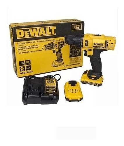 Taladro Atornillador Percutor A Bateria 12v Dewalt Dcd716d2