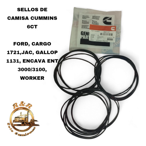 Sellos De Camisa Cummins 6ct, Para Ford, Cargo 1721,jac