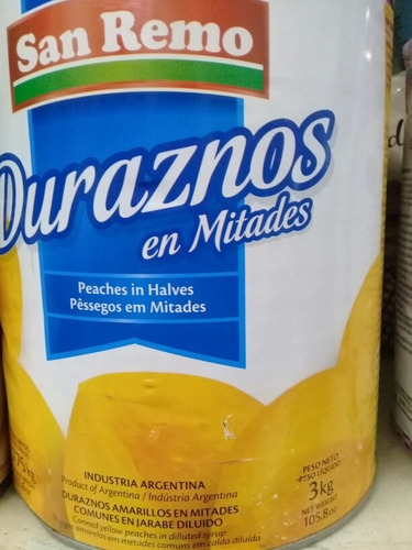 Duraznos En Mitadessan Remolata X 3 Kg.