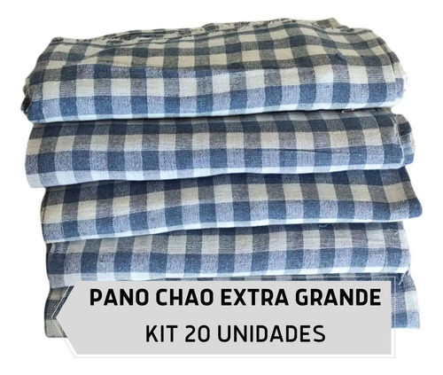 Pano De Chão Xadrez 65x40cm - 20 Unidades | Limpeza Diária