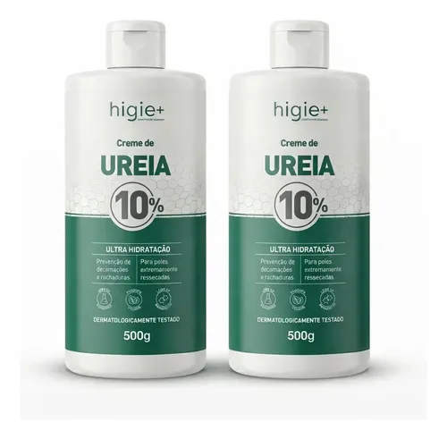 Kit 2 Cremes de Ureia 10% 500g Ultra Hidratação Vegano Hipoalergênico