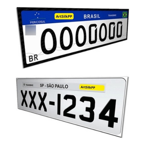 Placa Personalizada Carro Frase Logo Numero 40 X 13cm