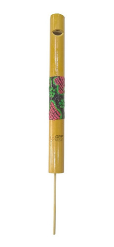 Flauta De Embolo De Caña Artesanal 18 Cm