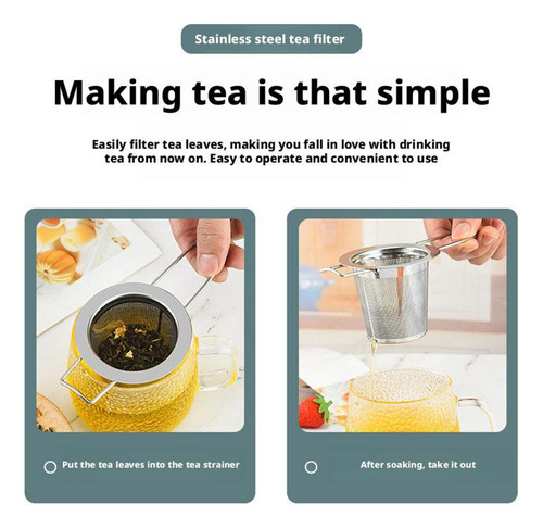 Colador De Té De Acero Inoxidable Reutilizable Para Escurrir