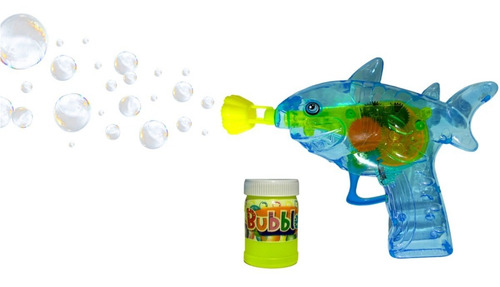 Imagen 5 de 9 de Pack X 3 Burbujeros Forma De Pez Con Luz Juguete