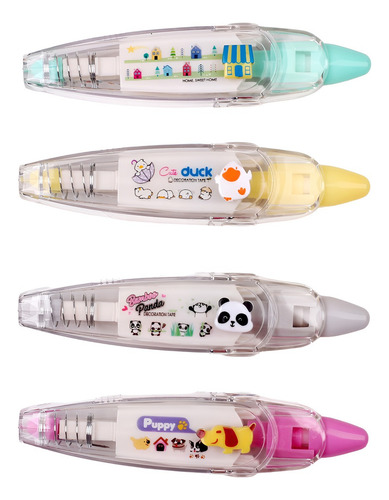 Cinta Decorativa Roller Con Diseño Decoration Tape X 1 Wero Lila Puppy We4119