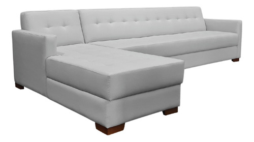 Sofá Layout Escritório Chaise Gianni Pé Cantoneira 270cm