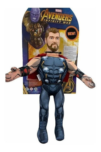Imagen 1 de 3 de Muñeco Soft Thor Avengers Infinity War Marvel Pelicula New