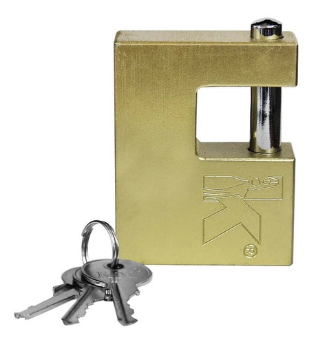 Fleximatic 8076 Candado De Hierro De 70mm Para Cortina Color Dorado