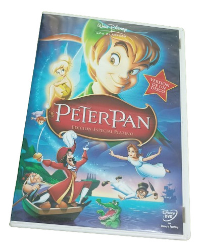 Película Dvd  Peter Pan  Animada Walt Disney - Un Solo Uso 