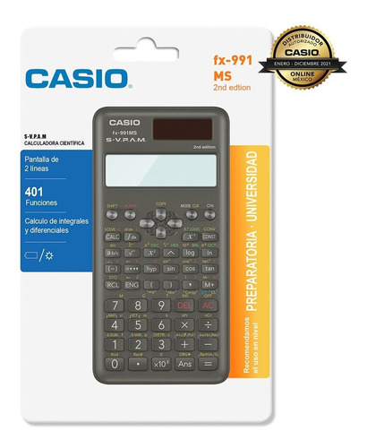 Paquete Con 3 Calculadoras Científicas Casio Fx-991ms 401