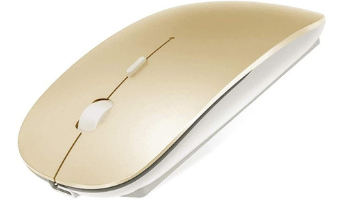 Mouse Inalambrico Recargable Para Pc / Macbook / Dorado