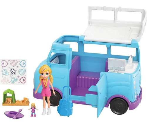 Muñeca Polly Pocket la glamurosa furgoneta de camping material plástico Mattel Ftp74