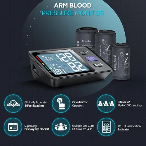 Brazo Superior Máquina Presión Arterial Bp Lcd Retroiluminad