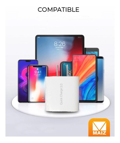Cargador Portatil Usb Carga Rapida Pared Portatil Universal