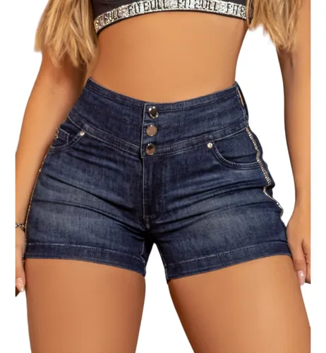 Short jeans com listra do lado 2025