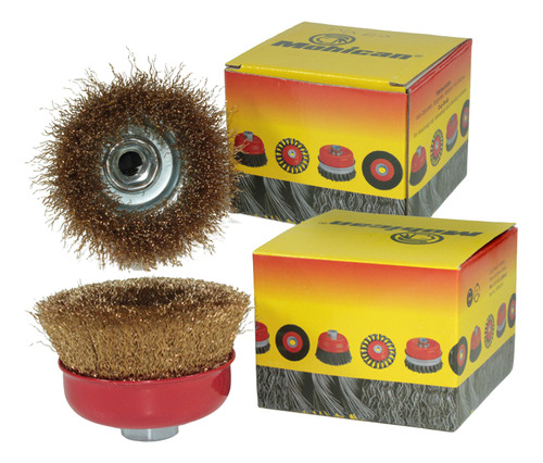 Grata Conica M14 X  80 Mm Acero Trenzado Mohican