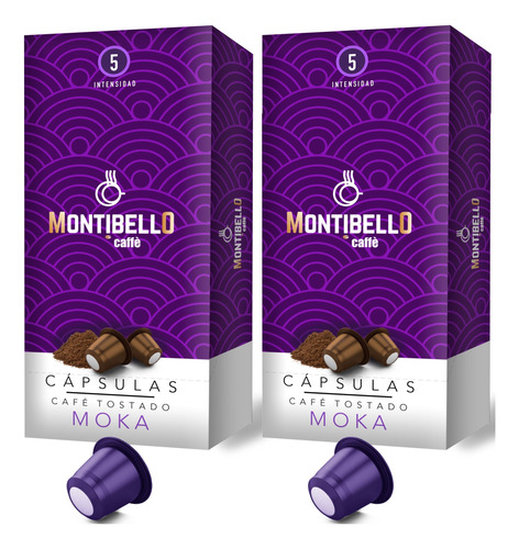 Capsulas Cafe Montibello Moka Nespresso Compatible X20u