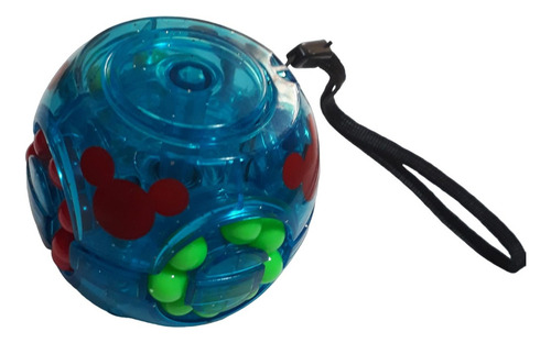 Cubo Rubik Moyu Hamburguer Puzzle Spinner Bolitas Estructura Azul Acero