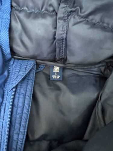Campera Uniqlo Talle 11-12y Niño Azul Clara/oscuro (Usado)