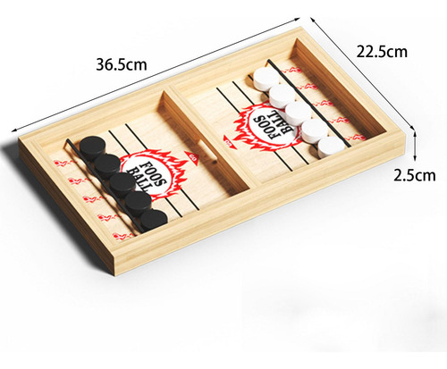 Juego De Hockey De Madera De Mesa, S Rojo Con 10 Ajedrez
