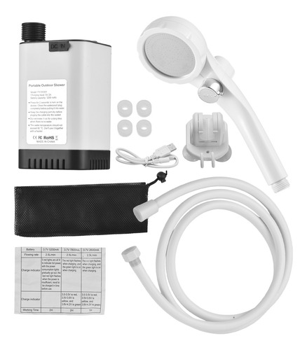 Duchas Portatiles Camping, Regadera Portatil, Led 5200mah