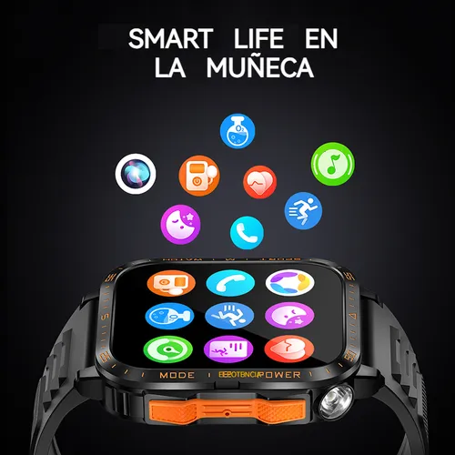 Smartwatch Luz Violeta Reloj Inteligente Hombre Bluetooth Ll