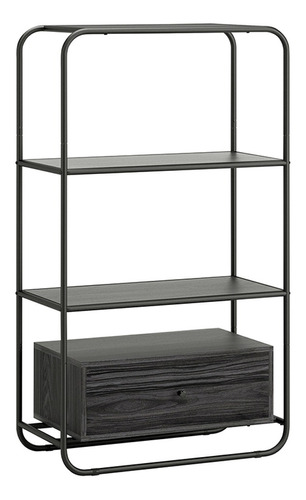 Mueble Librero/estante C/tapa De Cristal  Metro Pike 426462