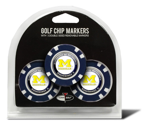 Ncaa Golf Chip Ball Markers (3 Unidades), Tamaño De Fi...