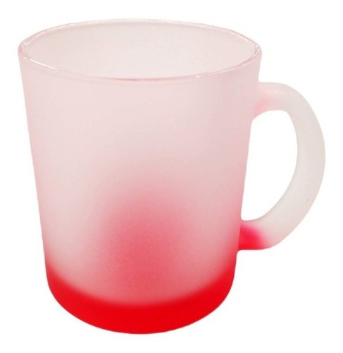 Taza Personalizada O Jarro Vidrio Esmerilada Roja