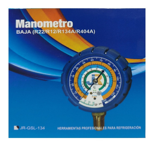 Manómetro Baja Presión Escalas R22 R12 R134a R404a 120psi