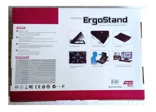 Soporte Notebook Portátil Plegable Ventilador Led Ergostand