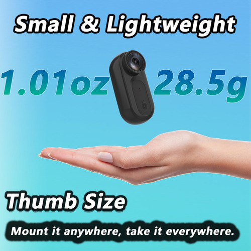 Mini Cámara Corporal 1080p Impermeable Con Funda De Carga Negro-128gb