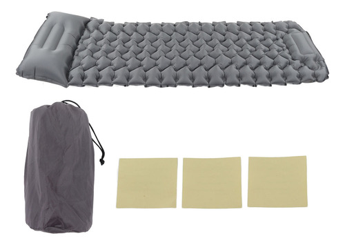 Almohadilla De Dormir Gris Para Acampar Con Diseño Ergonómic