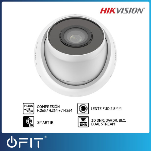 Imagen 4 de 10 de Cámara Seguridad Hikvision Domo Ip Hd 720p 2,8mm Ip67
