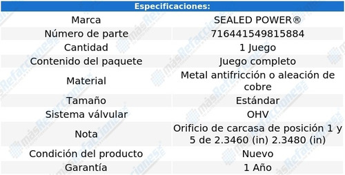 Jgo Bujes Árbol Levas Std Trailblazer 06 Al 08 Sealed Power