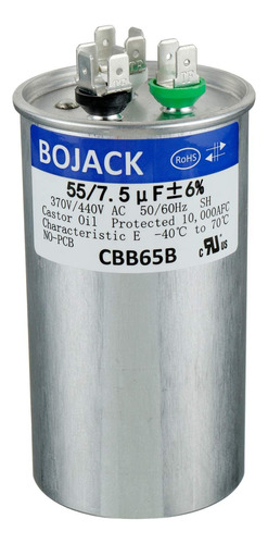 Bojack 55+7.5 Uf 55/7.5 Mfd ± 6% 370/440 V Ca Cbb65 Condensa