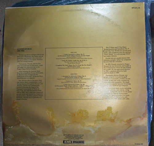 Disco Vinilo Antonin Dvorack - Masterpiece- Emi -nuevo