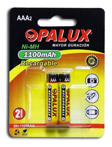 Pila Recargable Aaa 1100mah (2 Pilas) Dh-1100aaa Opalux