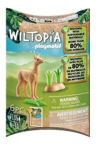 Figuras Para Armar Playmobil Wiltopia Alpaca Joven 6 Piezas