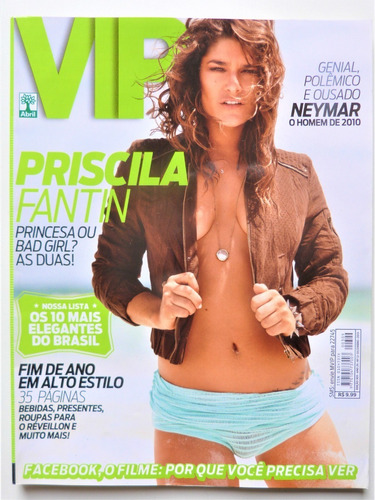 Revista: Vip 309 De 2010 Priscila Fantin Neymar