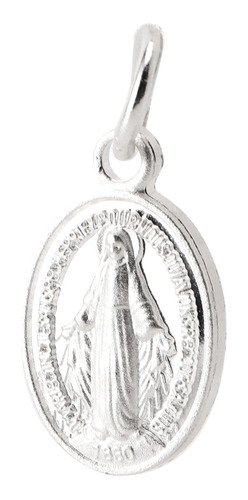 Medalla Universal De Plata De Ley 925 Pulida Virgen María