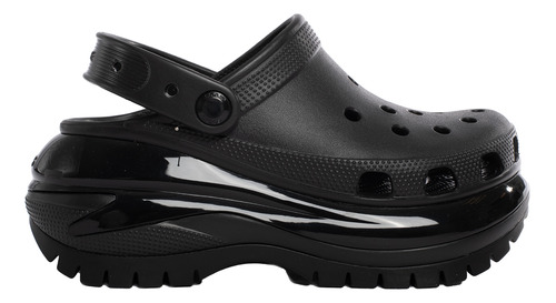 Zuecos Crocs Mega Crush Clog Unisex Moda Negro