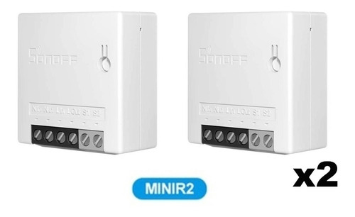 Imagem 1 de 10 de Pack-2 Interruptor Wi-fi Rele Sonoff Mini R2 Three Way