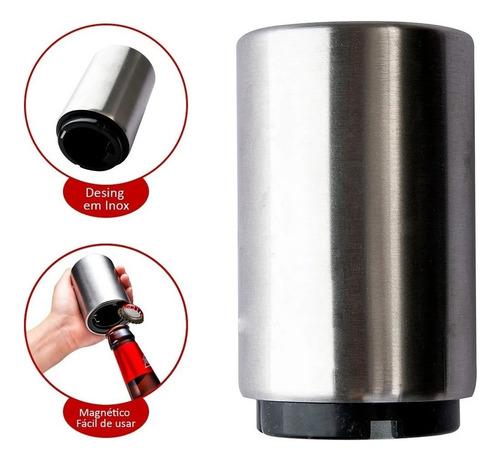 Abridor De Garrafa Automático Magnético De Plástico
