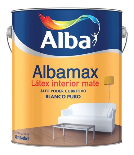Pintura Latex Interior Alba Max Blanco Mate 20 Lt Calidad