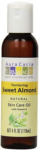 Aura Cacia, Aceite De Almendra Dulce, 4 Oz Líquido