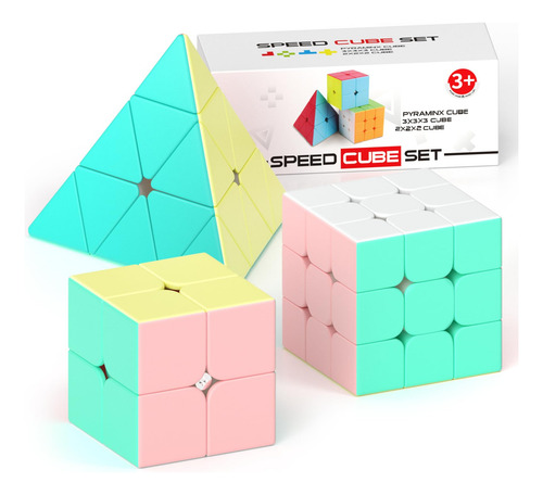 Juego De Cubos De Velocidad 2x2 3x3 Y Piramidal Para Niños