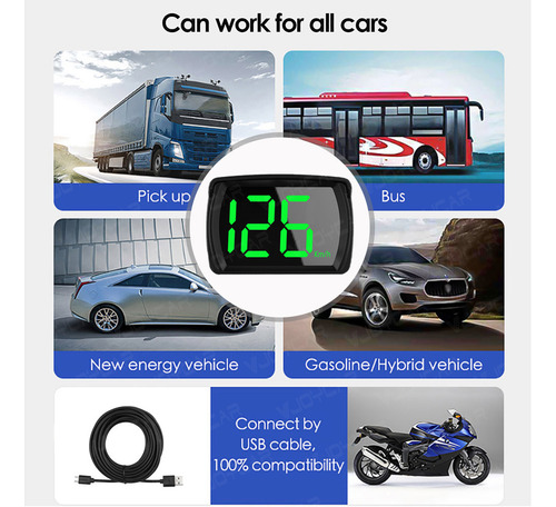 G20 Velocimetro Digital Gps Hud Para Auto Moto Camion