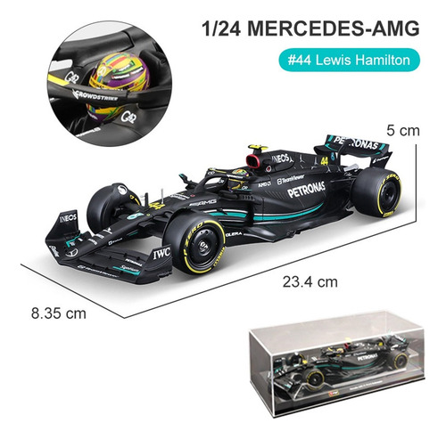 Coche Mercedes-benz Amg F1 1/24 Bburago W14 44 #hamilton 202